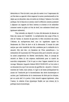 La sécurité et l'etat de droit en république centrafricaine