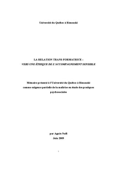 La relation trans-formatrice