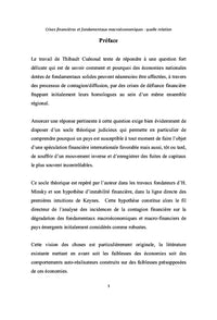 Crises financières et fondamentaux macroéconomiques, quelle relation?