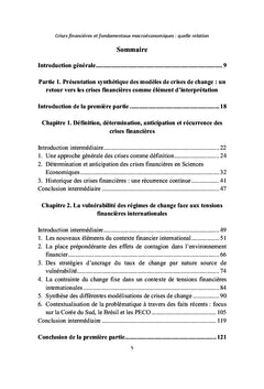 Crises financières et fondamentaux macroéconomiques, quelle relation?