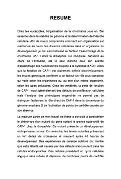 Assemblage de la chromatine