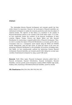 Analyse des politiques de libéralisation financière en Afrique du Nord