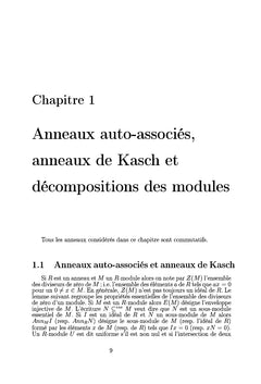 Anneaux et modules avec certaines conditions sur les annulateurs