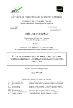 Développement de matériaux non-tissés pour la filtration de l'air