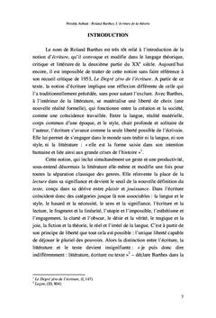 Roland barthes, l'écriture de la théorie