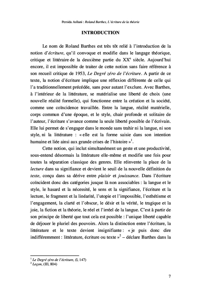 Roland barthes, l'écriture de la théorie