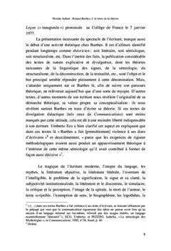 Roland barthes, l'écriture de la théorie