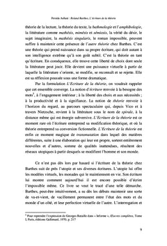 Roland barthes, l'écriture de la théorie