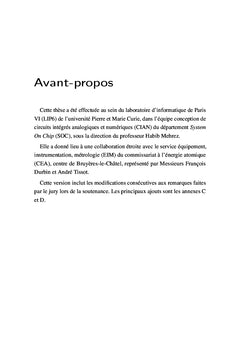Contribution à la conception de systèmes d'analyse temps-fréquence