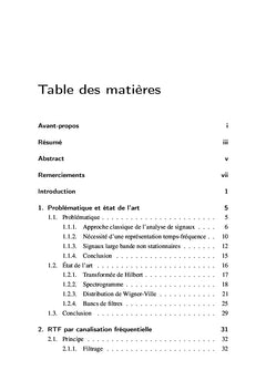 Contribution à la conception de systèmes d'analyse temps-fréquence