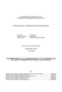 Bases génériques de règles d'association