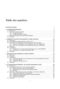 Bases génériques de règles d'association