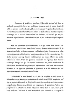 Propos sur l'environnement