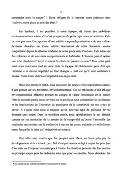 Propos sur l'environnement