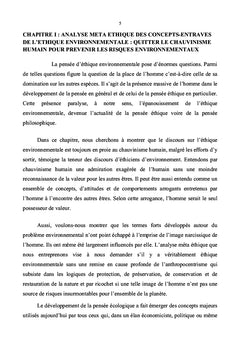 Propos sur l'environnement