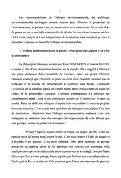 Propos sur l'environnement