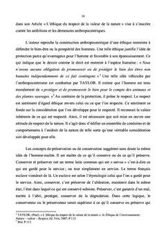 Propos sur l'environnement