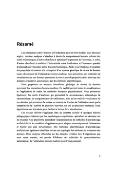 Analyse des interactions: des traces à la modélisation