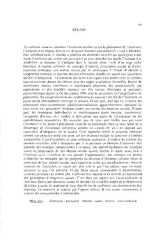 L'autoexclusion comme modalité de survie