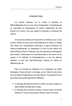 Propriétés de dépôts de chrome hexavalent