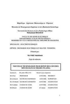 Nouvelle technologie pour depot des couches minces