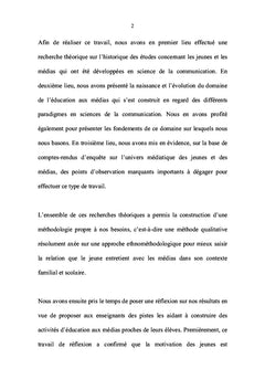 Contribution à l intégration de l éducation aux médias