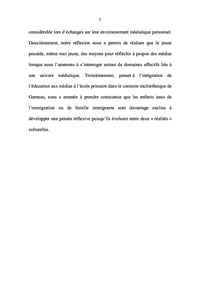 Contribution à l intégration de l éducation aux médias