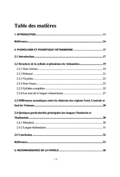 Reconnaissance de la parole en langue vietnamienne