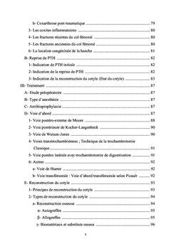 La reconstruction acétabulaire dans les prothèses totales de la hanche