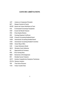 La pertinence des chiffres comptables des sociétés tunisiennes cotées