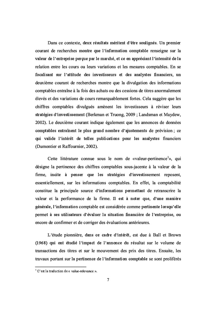 La pertinence des chiffres comptables des sociétés tunisiennes cotées