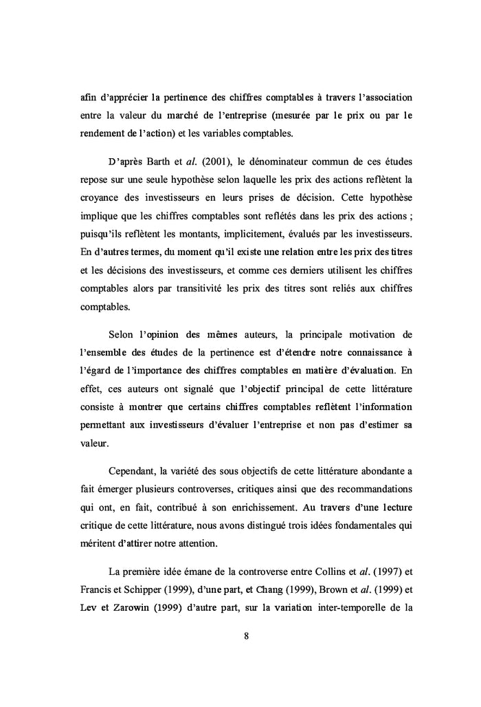 La pertinence des chiffres comptables des sociétés tunisiennes cotées