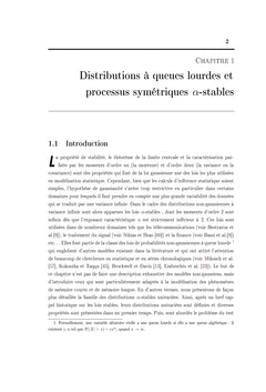 Les processus arfisma symétriques alpha-stables et leurs applications