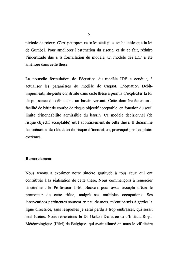 Pluies extrêmes et gestion de ruissellement à kinshasa-mont amba