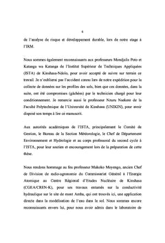 Pluies extrêmes et gestion de ruissellement à kinshasa-mont amba