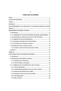 Pluies extrêmes et gestion de ruissellement à kinshasa-mont amba