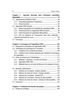 Contributions à l'identification ensembliste ellipsoïdale