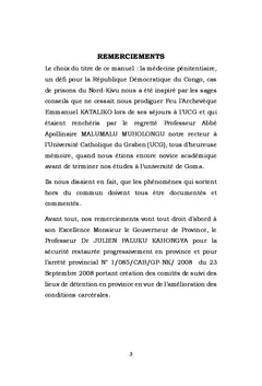 La médecine pénitentiaire,défi pour la RDC,cas de prisons du Nord-Kivu