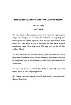 La gestion des processus d'affaires sur l'informatique de nuage