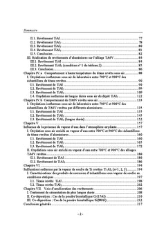 Corrosion à hautes températures d'aluminiures de titane