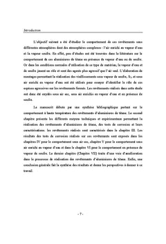 Corrosion à hautes températures d'aluminiures de titane