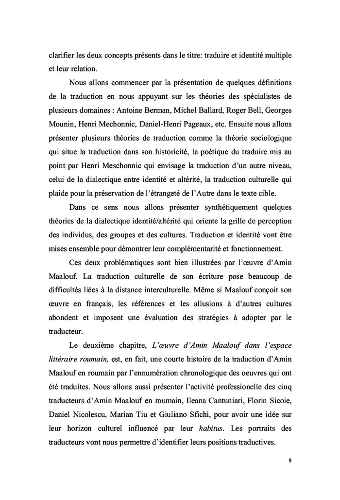 Traduire l'identité multiple