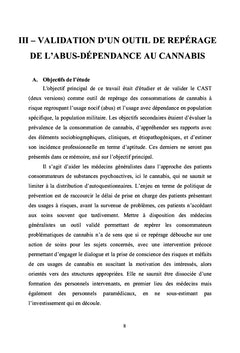 Validation clinique d'un questionnaire d'abus-dépendance au cannabis