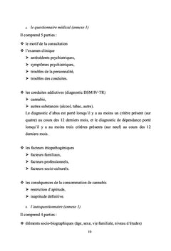 Validation clinique d'un questionnaire d'abus-dépendance au cannabis