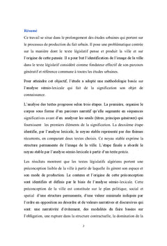 L'image de la ville dans le texte législatif urbain