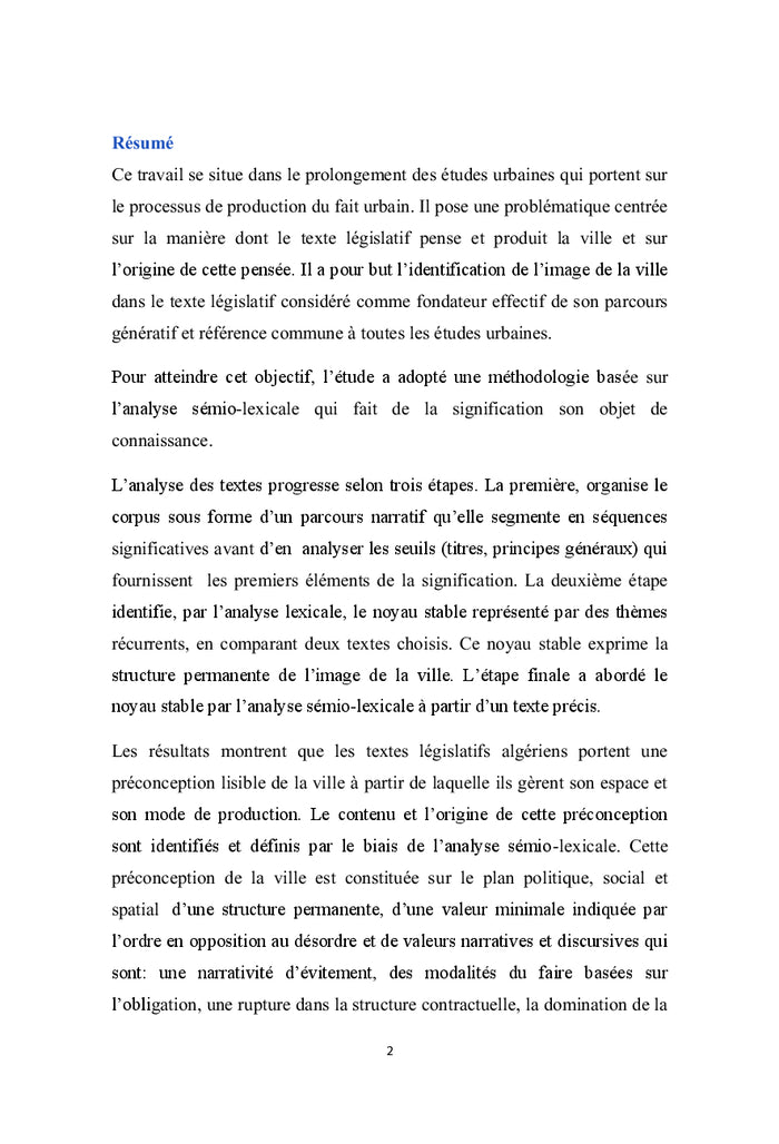 L'image de la ville dans le texte législatif urbain