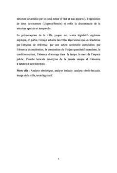 L'image de la ville dans le texte législatif urbain
