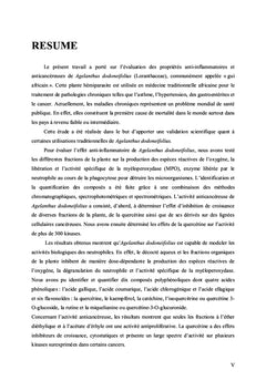 Etude des propriétés de agelanthus dodoneifolius (loranthaceae)