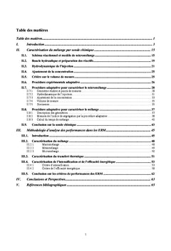 Mélange et transfert thermique dans des échangeurs multifonctionnels