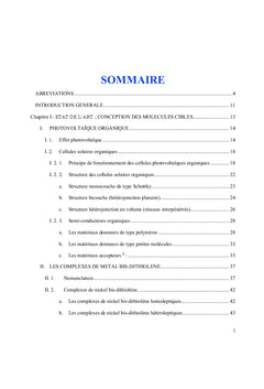 Etude de matériaux moléculaires pour application photovoltaïque